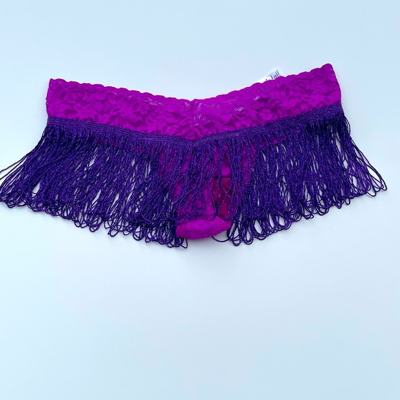 HANKY PANKY ZIEGFELD FOLLIES 481884 LILLIAN THONG W/FRINGE - OS - Picture 5 of 5